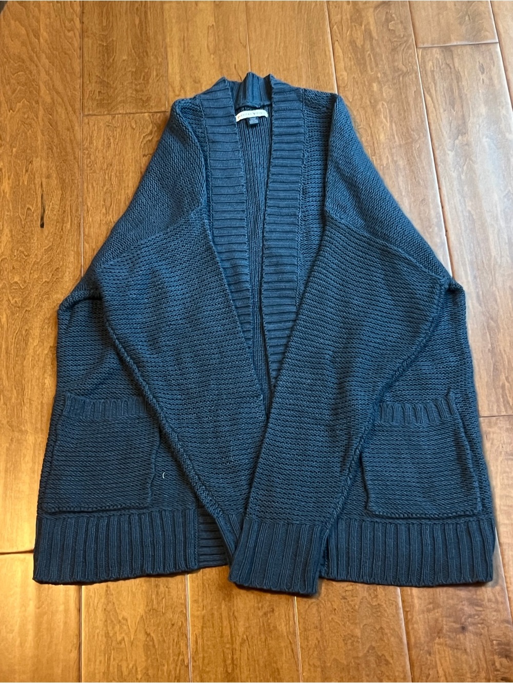 American Eagle Cozy Open-Front Navy Knit Cardigan